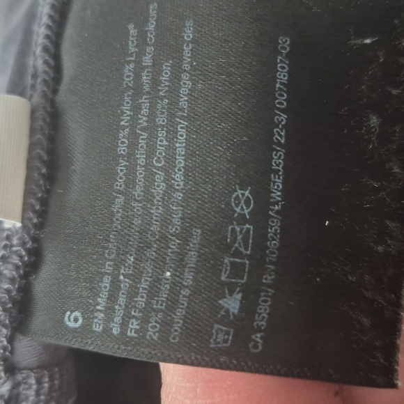 Lululemon Aligh High Rise Pant W/ Pockets 25"  Diamond Dye Graphite Grey Size 6 - Picture 7 of 7